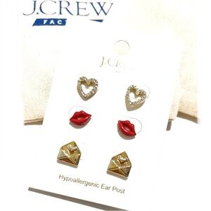 🆕🌺J. CREW 3 Piece Earring Set🌺